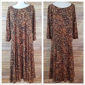Lemmie for Nina Leonard XL Cheetah Leopard Dress